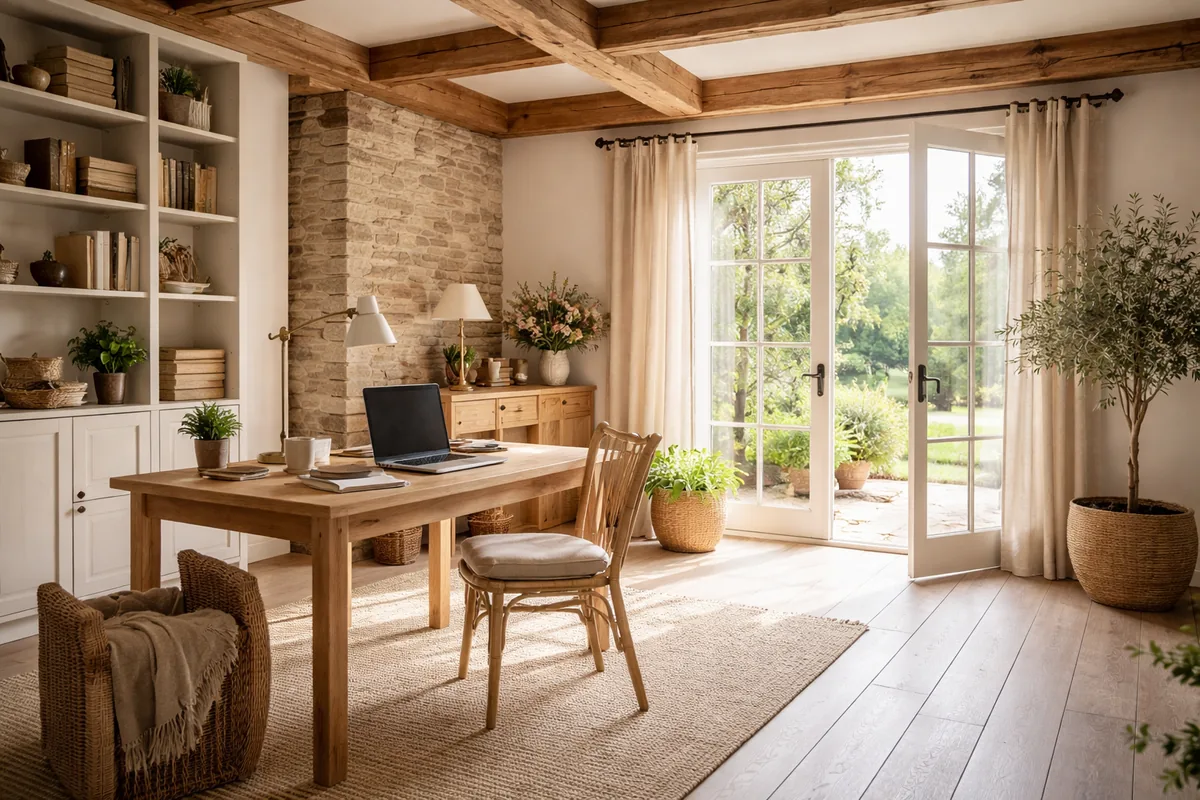 Comment aménager un bureau à domicile dans une maison de campagne