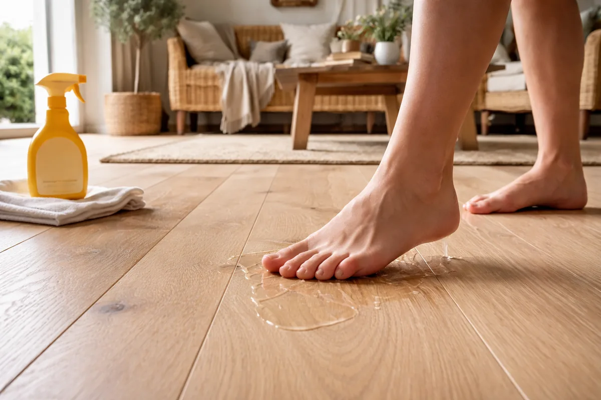 Pourquoi mon parquet huilé Blanchon devient-il collant ?