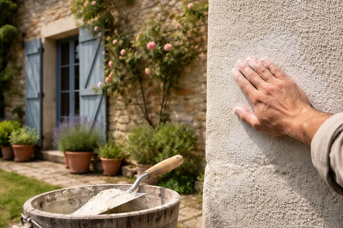 Pourquoi un enduit à la chaux Saint-Astier farine-t-il en façade ?