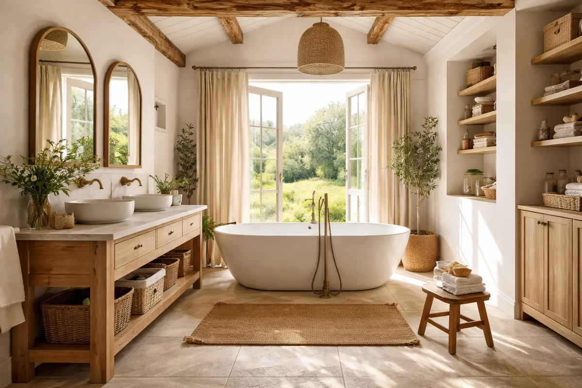 Comment créer une salle de bains fonctionnelle dans une maison de campagne