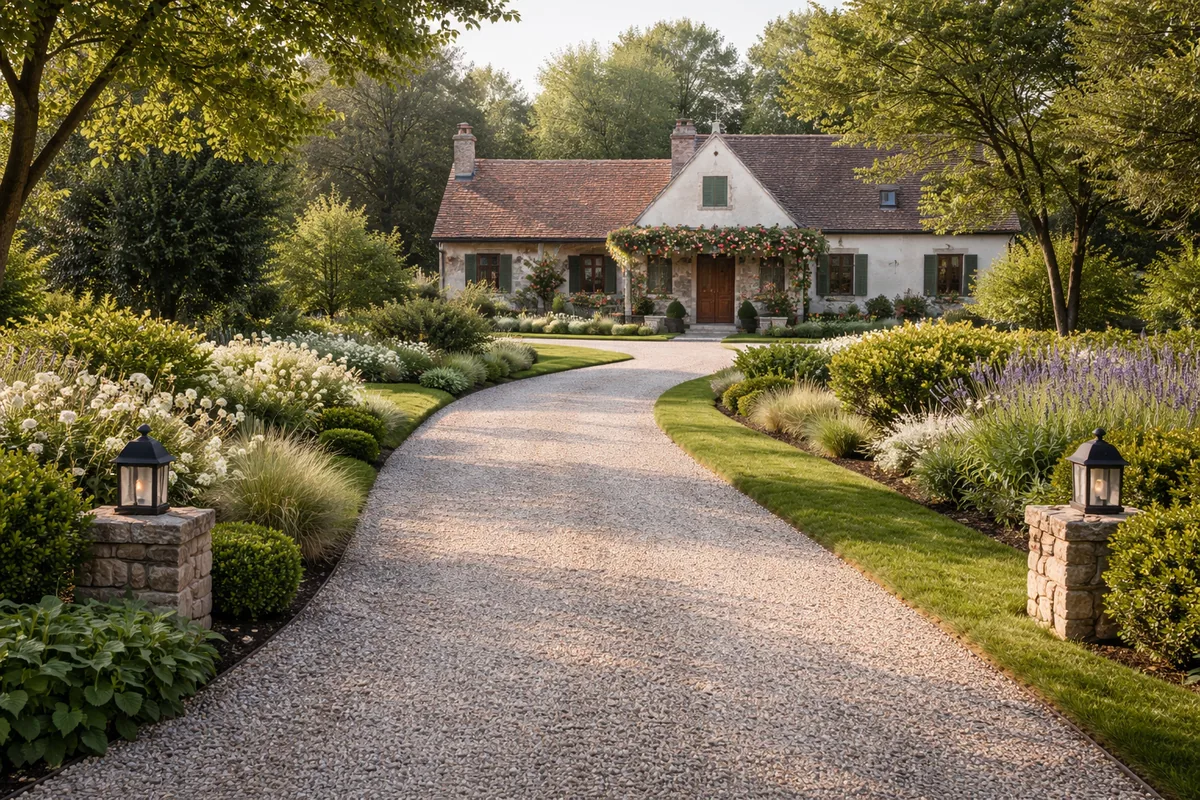 Comment créer une allée en gravier pour une maison de campagne