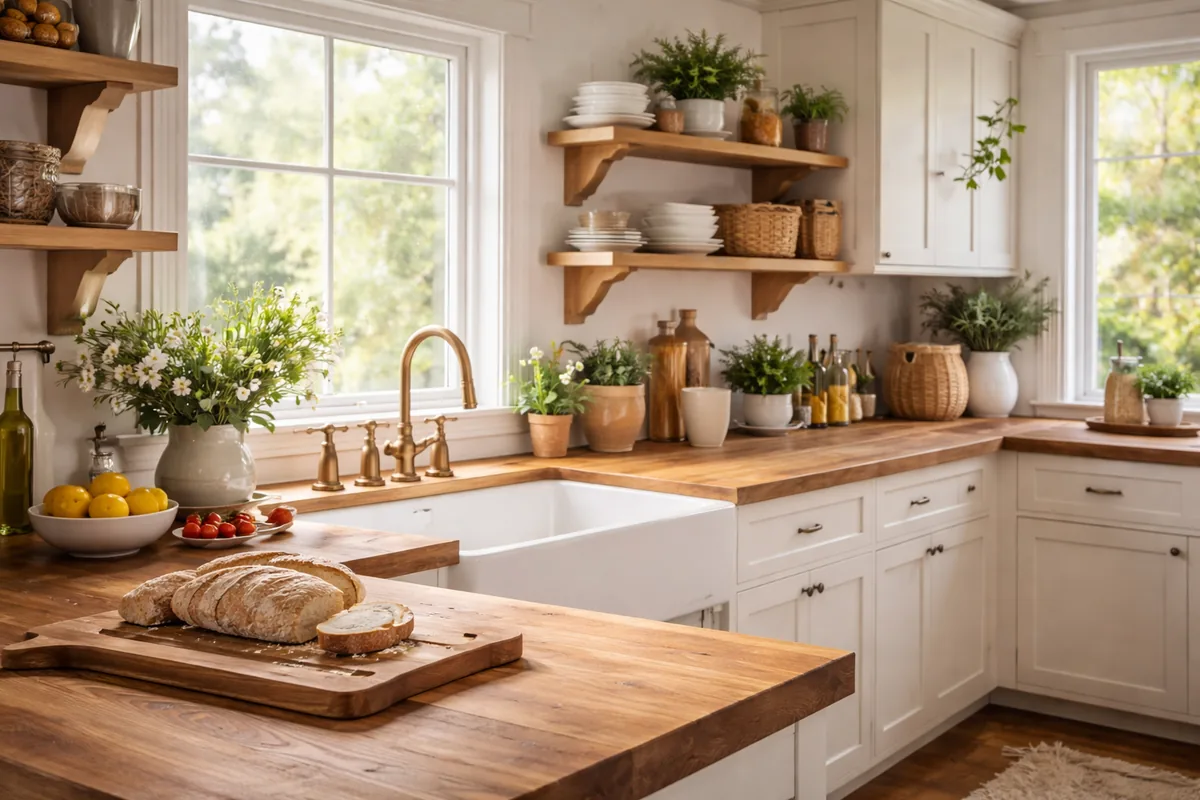 Comment choisir un plan de travail en bois pour votre cuisine de maison de campagne